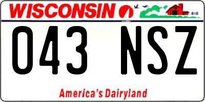 WI license plate 043NSZ
