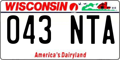 WI license plate 043NTA