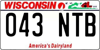 WI license plate 043NTB