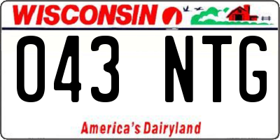 WI license plate 043NTG