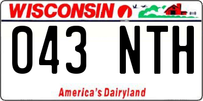 WI license plate 043NTH