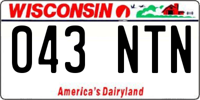 WI license plate 043NTN