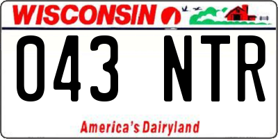 WI license plate 043NTR