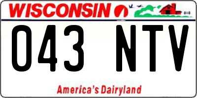 WI license plate 043NTV