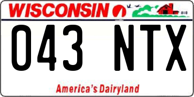 WI license plate 043NTX