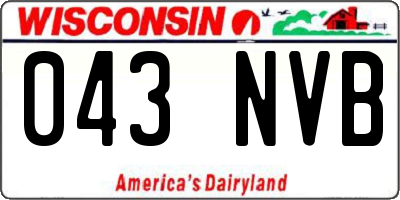 WI license plate 043NVB