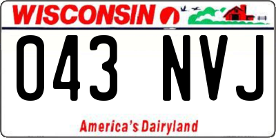 WI license plate 043NVJ