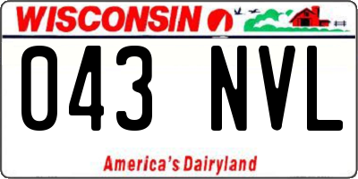 WI license plate 043NVL