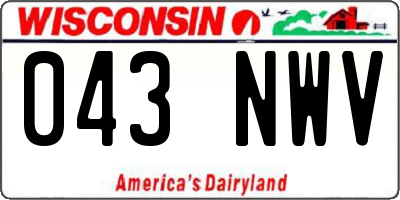 WI license plate 043NWV