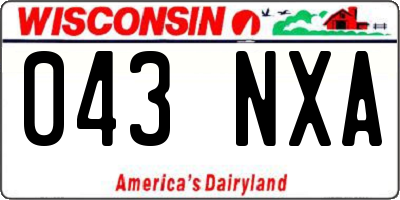 WI license plate 043NXA