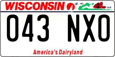 WI license plate 043NXO