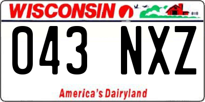 WI license plate 043NXZ