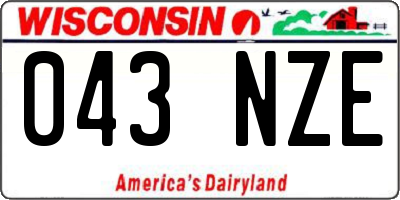 WI license plate 043NZE