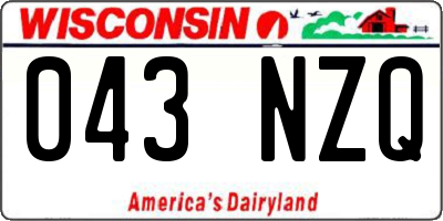 WI license plate 043NZQ