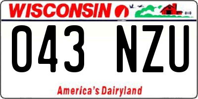 WI license plate 043NZU
