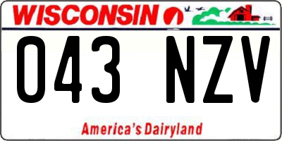 WI license plate 043NZV