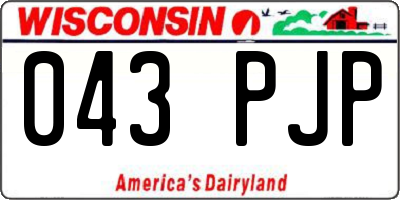 WI license plate 043PJP
