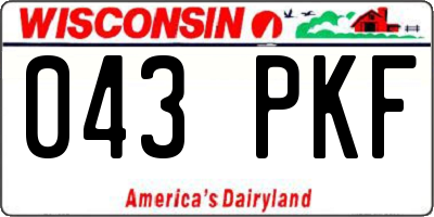 WI license plate 043PKF