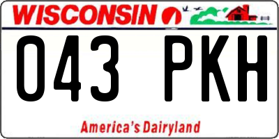 WI license plate 043PKH