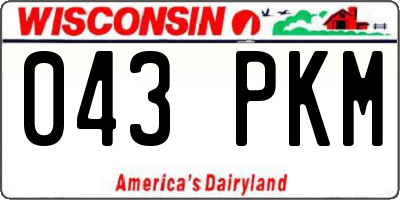 WI license plate 043PKM