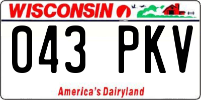 WI license plate 043PKV