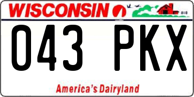 WI license plate 043PKX