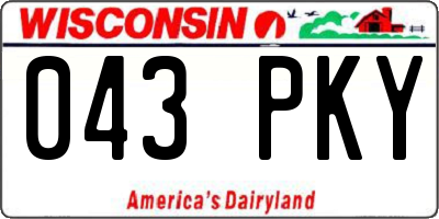 WI license plate 043PKY