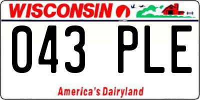 WI license plate 043PLE