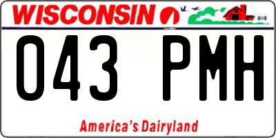 WI license plate 043PMH