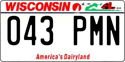 WI license plate 043PMN