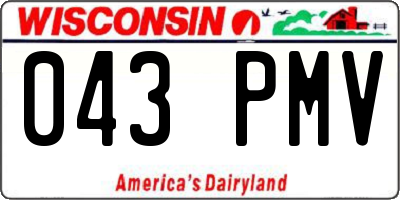 WI license plate 043PMV