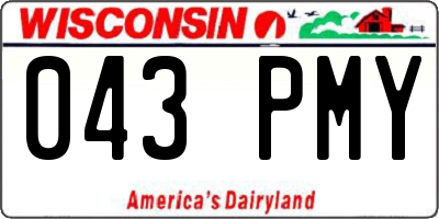 WI license plate 043PMY