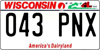 WI license plate 043PNX