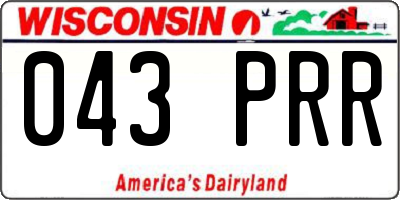 WI license plate 043PRR
