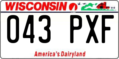 WI license plate 043PXF