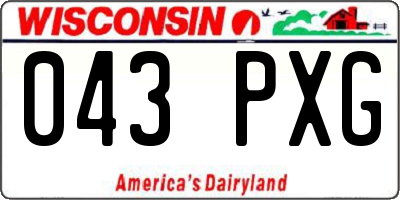 WI license plate 043PXG