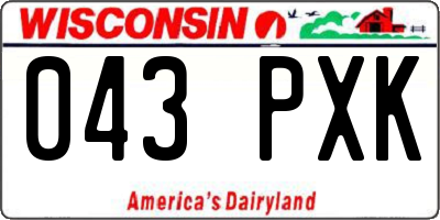 WI license plate 043PXK