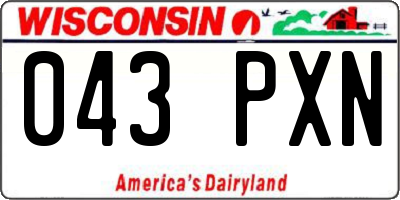 WI license plate 043PXN