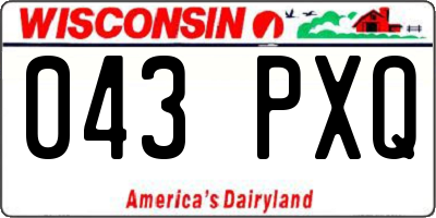 WI license plate 043PXQ