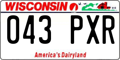 WI license plate 043PXR
