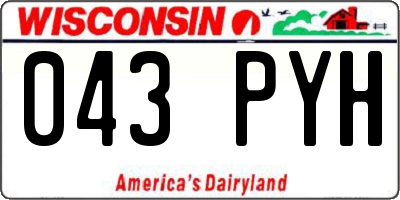 WI license plate 043PYH