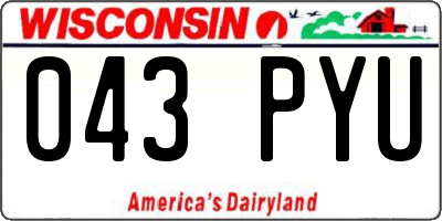WI license plate 043PYU