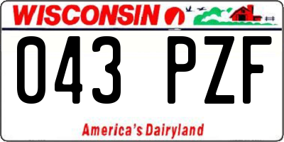 WI license plate 043PZF