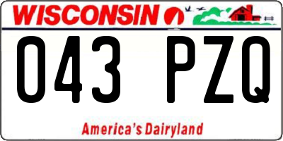 WI license plate 043PZQ