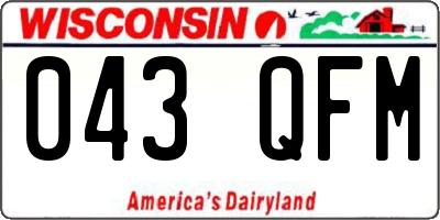 WI license plate 043QFM