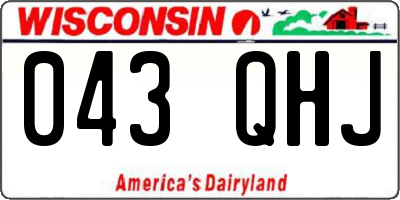 WI license plate 043QHJ