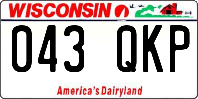 WI license plate 043QKP