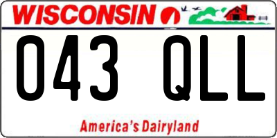 WI license plate 043QLL