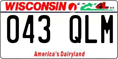 WI license plate 043QLM