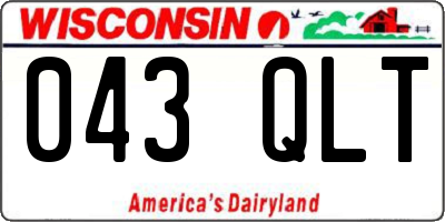 WI license plate 043QLT